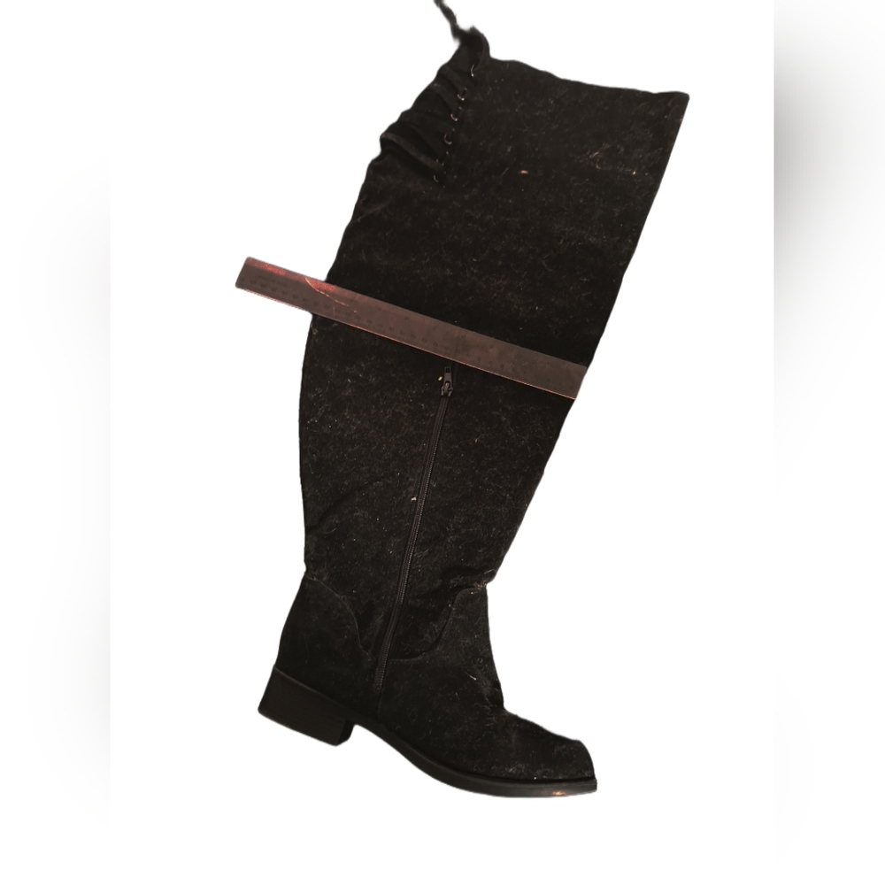 Suede over the knee